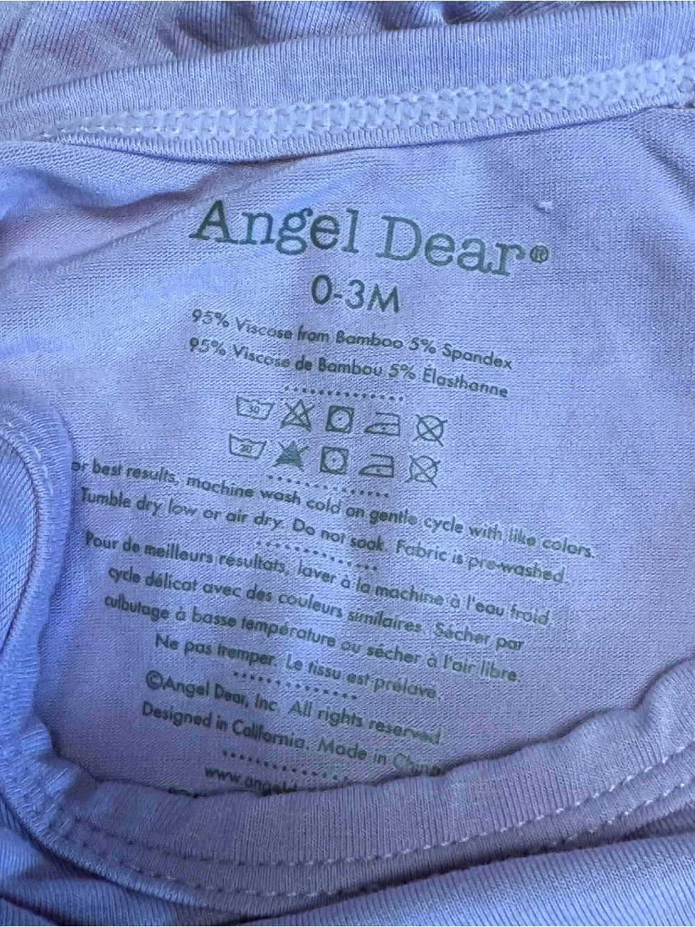 Angel Dear Solid Orchid Petal Knotted Gown 0-3 Months